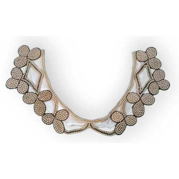 Vintage Miranda Beaded Pattern Womens 13 in Dress Collar Attachment 1940s 1950s - Picture 1 of 8